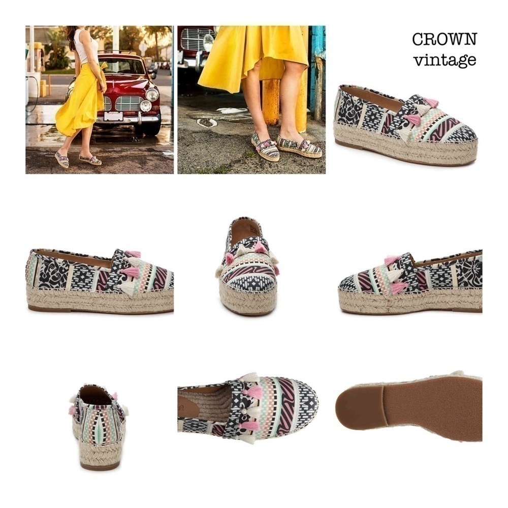 Like NEW CROWN vintage Kalani Flatform Slip-On